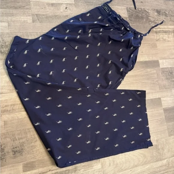 Polo by Ralph Lauren Navy Lounge Pants with Subtle Pattern 4XL - Picture 2 of 4